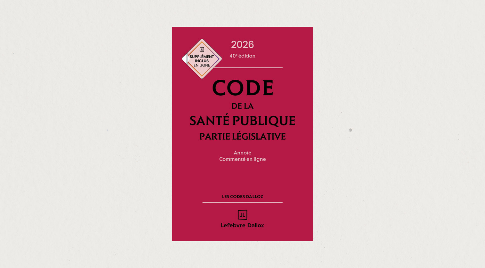 Illustration de l'article  Code de la santé publique 2026 - 40e édition - Coffret de 2 volumes - Dalloz